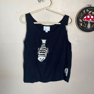 Vintage linen batik top